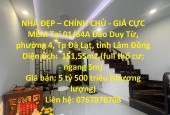 NHÀ ĐẸP – CHÍNH CHỦ - GIÁ CỰC MỀM Tại Phường 4, TP Đà Lạt, Lâm Đồng